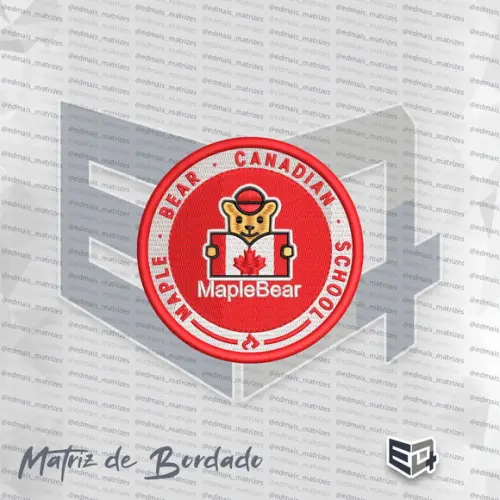 Matriz de Bordado Maplebear Escola Canadense School Patch