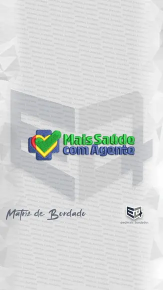 Matriz de Bordado Mais Saúde com Agente