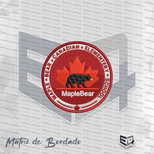 Matriz de Bordado Maplebear Escola Canadense School Patch 3