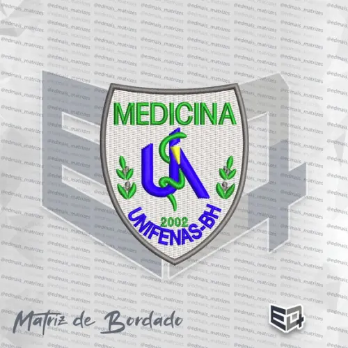 Matriz de Bordado Medicina Unifenas Bh