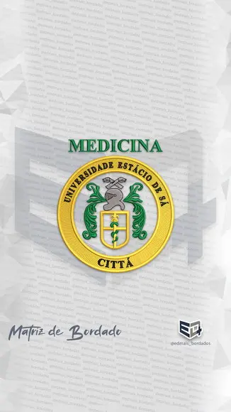 Matriz de Bordado Medicina Universidade Estácio de Sá Cittá