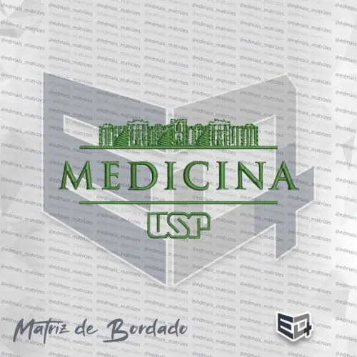 Matriz de Bordado Medicina Usp 02 - Brasão Fmsup