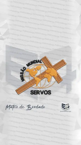Matriz de Bordado Missão Mundial Servos