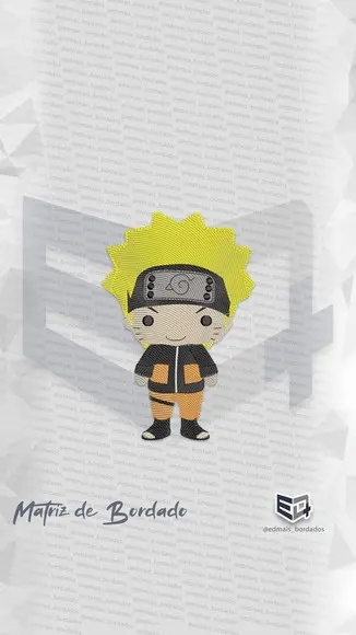 Matriz de Bordado Naruto Anime Pop Desenho