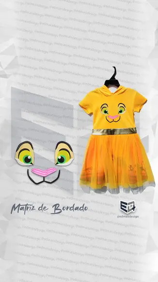 Matriz de Bordado Nala Menina Rei Leao