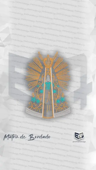 Matriz de Bordado Nossa Senhora de Aparecida Linhas