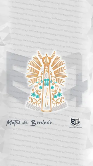 Matriz de Bordado Nossa Senhora de Aparecida Linhas