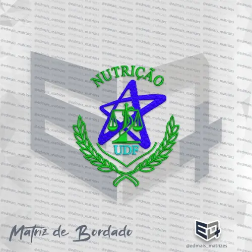 Matriz de Bordado Nutrição Logo Udf