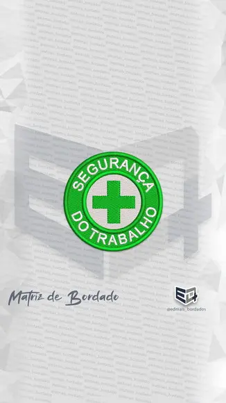 Matriz de Bordado Patch Segurança do Trabalho