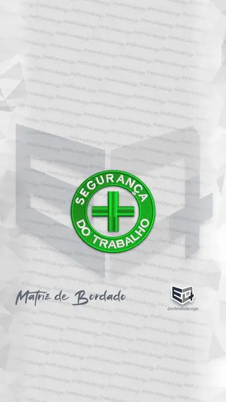 Matriz de Bordado Patch Segurança do Trabalho