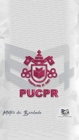 Matriz de Bordado Puc Pr Paraná Simbolo Logo