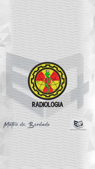 Matriz de Bordado Radiologia Simbolo Jaleco 2