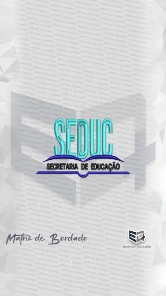 Matriz de Bordado Secretaria de Educação Seduc Logo
