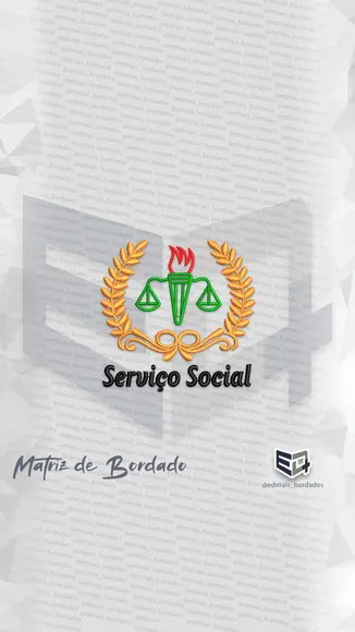 Matriz de Bordado Serviço Social Simbolo