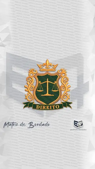 Matriz de Bordado Simbolo Direito Brasão