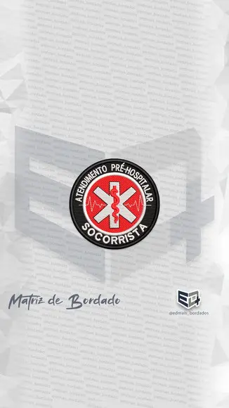 Matriz de Bordado Socorrista Pré Hospitalar