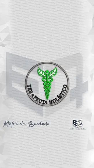 Matriz de Bordado Terapeuta Holístico Patch