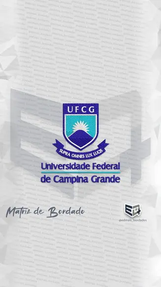 Matriz de Bordado Ufcg - Univ, Federal de Campina Grande