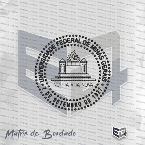 Matriz de Bordado Ufmg Brasao Univ. Federal de Minas Gerais