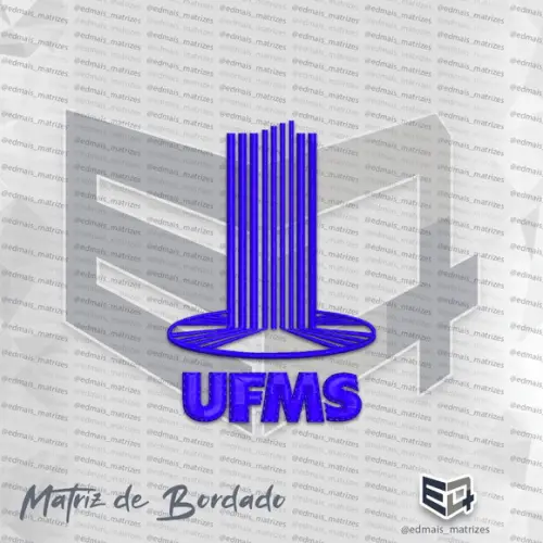 Matriz de Bordado Ufms Federal Mato Grosso do Sul