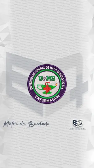 Matriz de Bordado Ufms Enfermagem - Mato Grosso do Sul