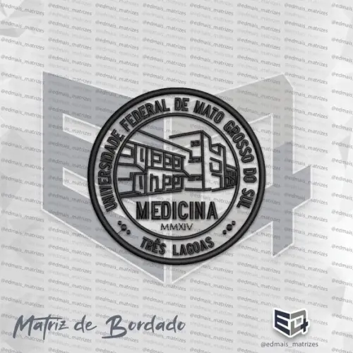 Matriz de Bordado Ufms Medicina- Mato Grosso do Sul