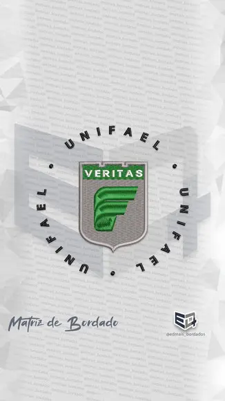 Matriz de Bordado Unifael Veritas para Bolso ou Manga