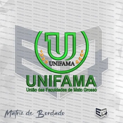 Matriz de Bordado Unifama União das Faculdades de Mato Gross