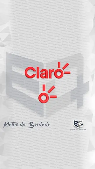 Matriz de Bordado Uniforme Claro Logo Nome