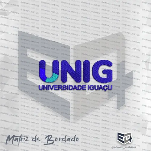 Matriz de Bordado Unig Universidade Iguaçu