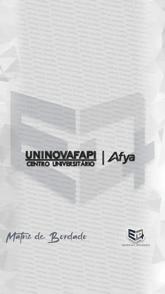 Matriz de Bordado Uninovafapi Alfa Logo Centro Universitário
