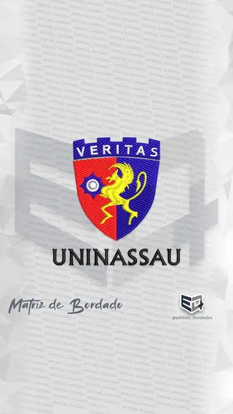 Matriz de Bordado Uninassau Veritas para Bolsou ou Manga