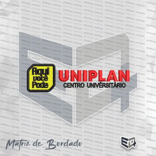 Matriz de Bordado Uniplan Centro Universitário Aqui Você Pod