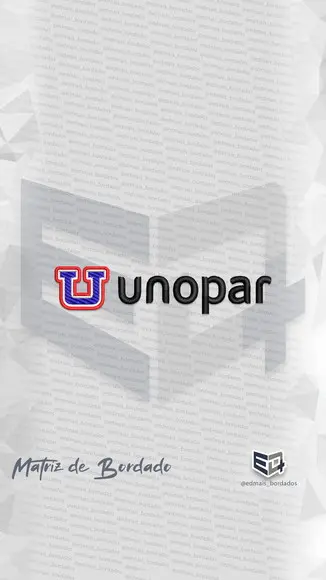 Matriz de Bordado Unopar Logo Simbolo Horizontal