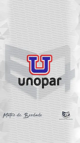 Matriz de Bordado Unopar Logo Simbolo Vertical