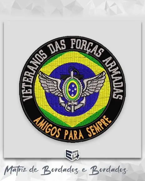Matriz de Bordado Veterano Forças Armadas Amigos