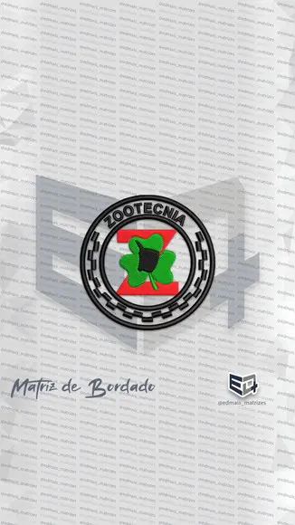 Matriz de Bordado Zootecnia Logo Simbolo