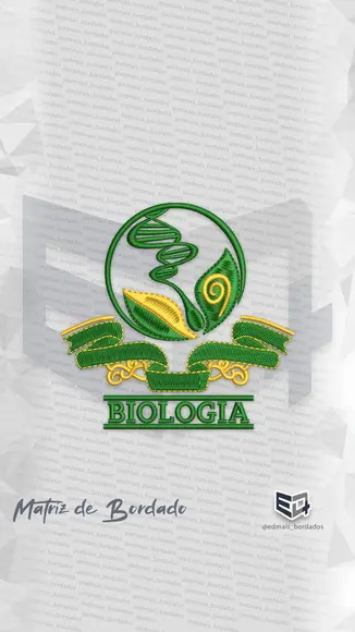 Matriz Patch Biologia Faixas Brasão Logo Jaleco