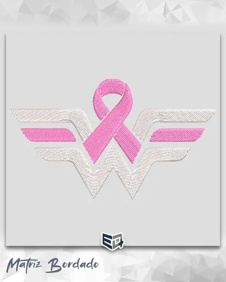 Matriz Outubro Rosa - Mulher Maravilha - Luta Conta o Câncer