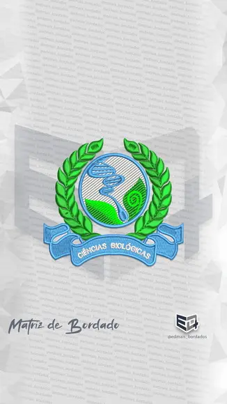 Matriz Patch Ciencias Biologicas Faixas Brasão Logo Jaleco
