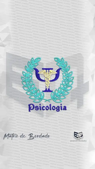 Matriz Psicologia Emblema Simbolo Brasão Azul