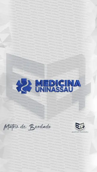 Matrizes de Bordado Medicina Uninassau Completo Jaleco