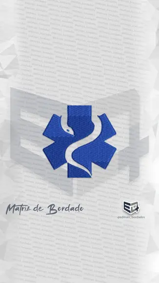 Matrizes de Bordado Simbolo Medicina Uninassau Jaleco