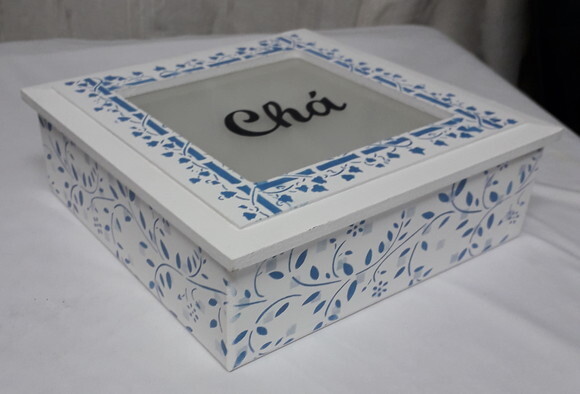 Caixa de Chá Flores Azuis N° 877