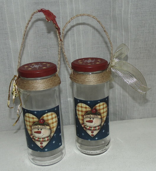 Cesta de Vidro Boneco de Neve N° 689