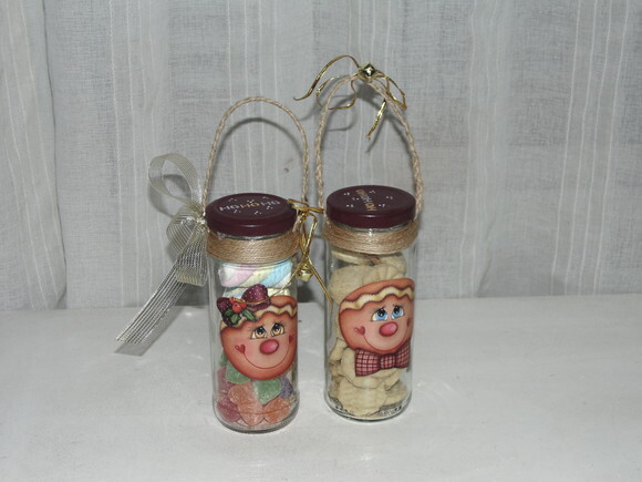 Cesta de Vidro de Bolachinha de Natal N° 688