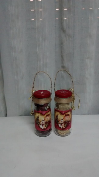Cesta de Vidro Menina com Boneco de Neve N° 691