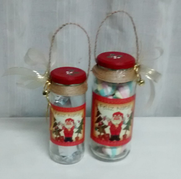 Cesta de Vidro Papai Noel Feliz Natal N° 694