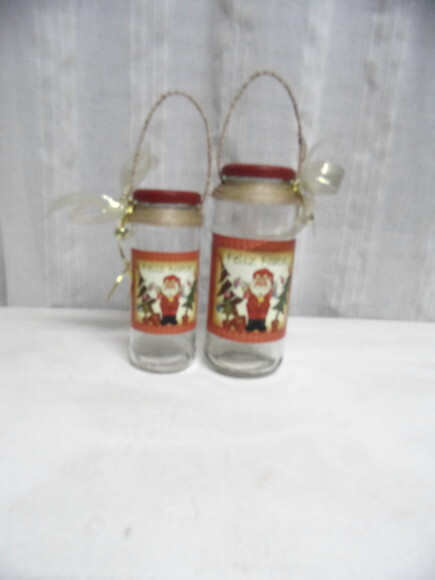 Cesta de Vidro Papai Noel Feliz Natal N° 694