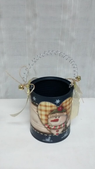Cesto de Lata Boneco de Neve N° 702